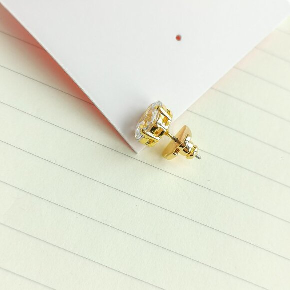 Treasure Trove Gold Clear Stud Earrings - Kate Spade - Picture 3 of 3